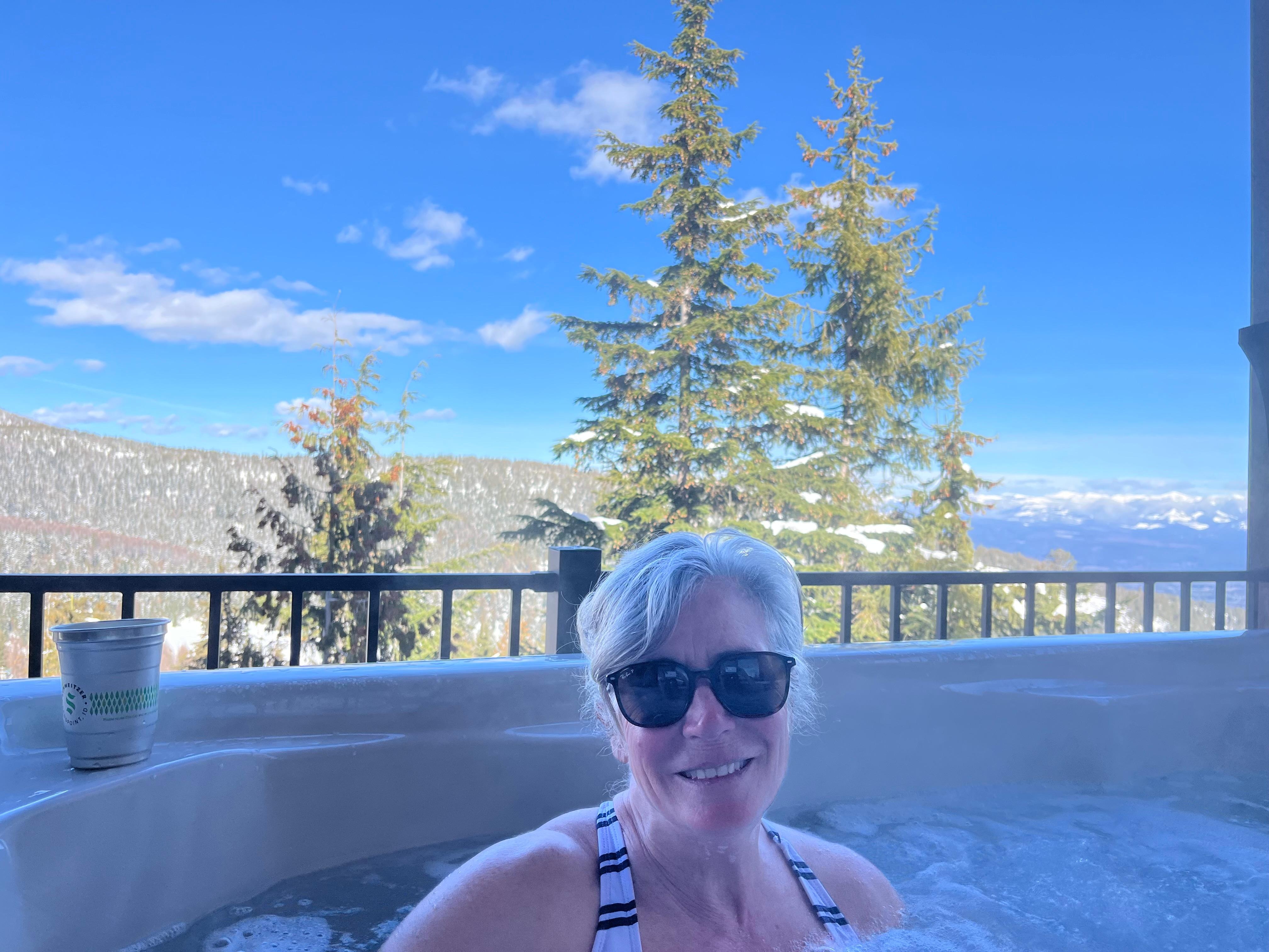 stunning hot tub views