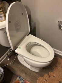 Great heated seat toilet and bidet.