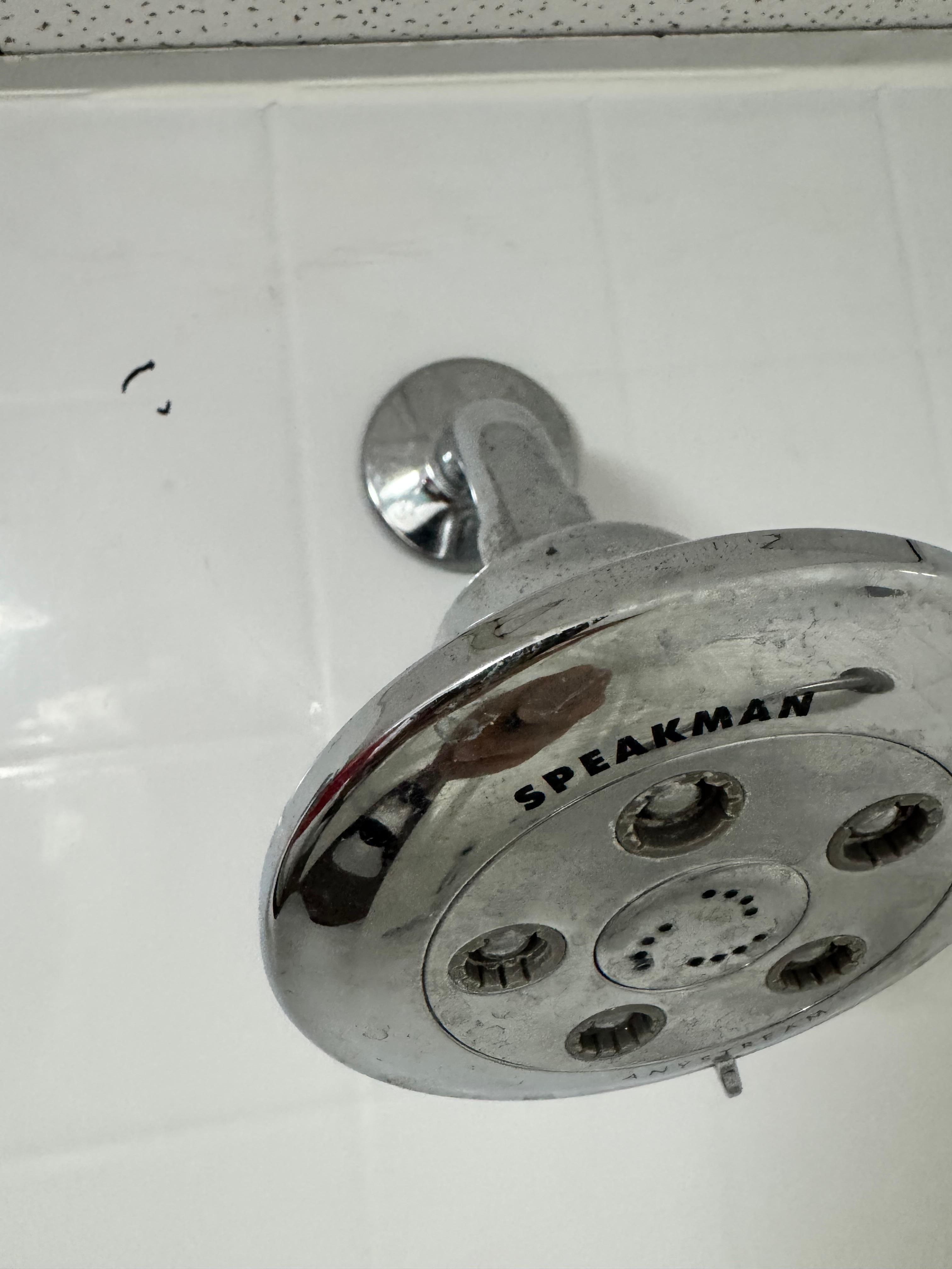 Damaged bathroom’s tub wall.