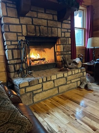 We enjoyed the fireplace.