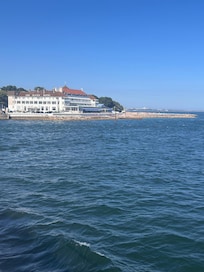 View of hotel from ferry