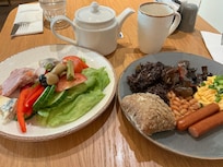Breakfast, a good variety.
