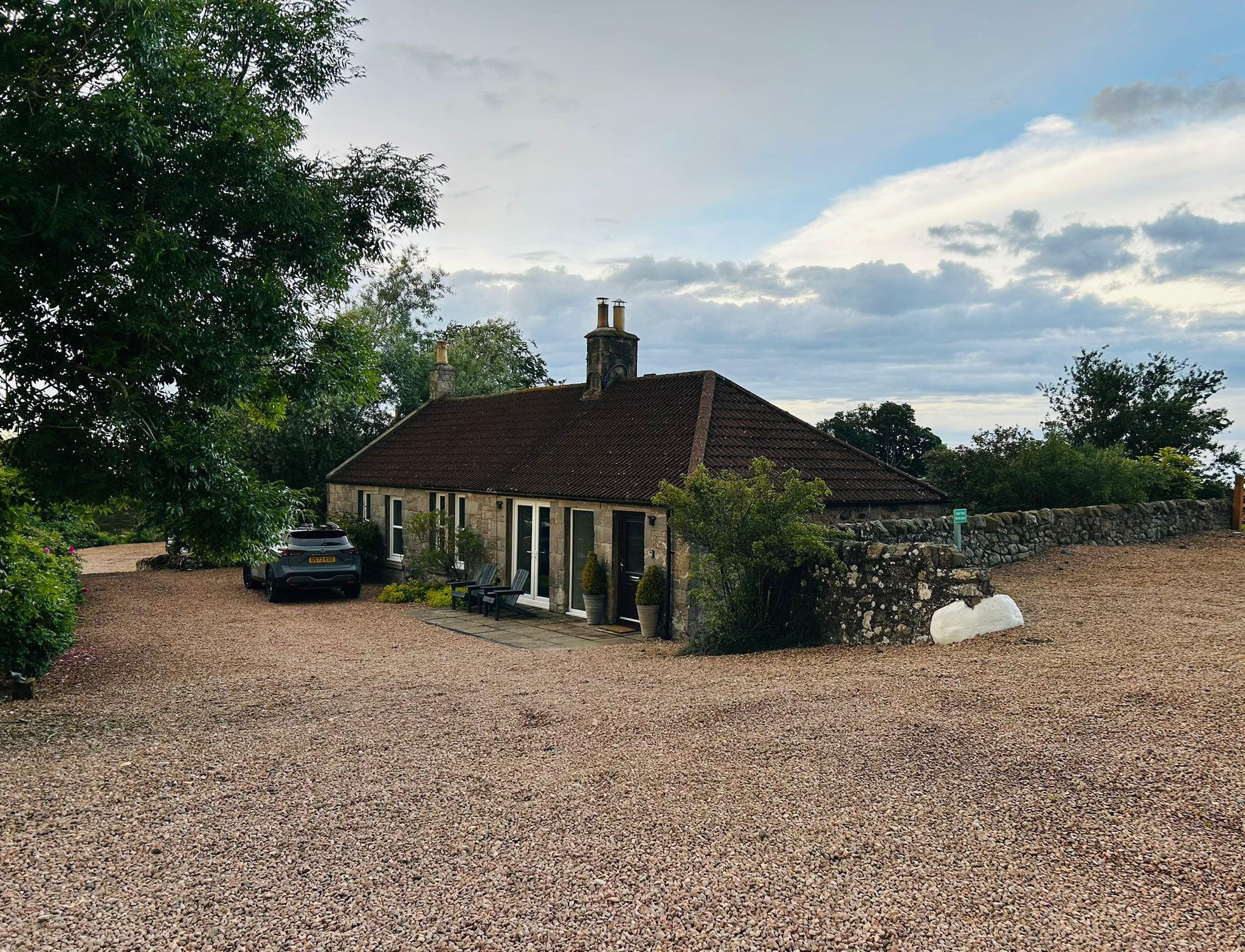 Exterior of cottage. 