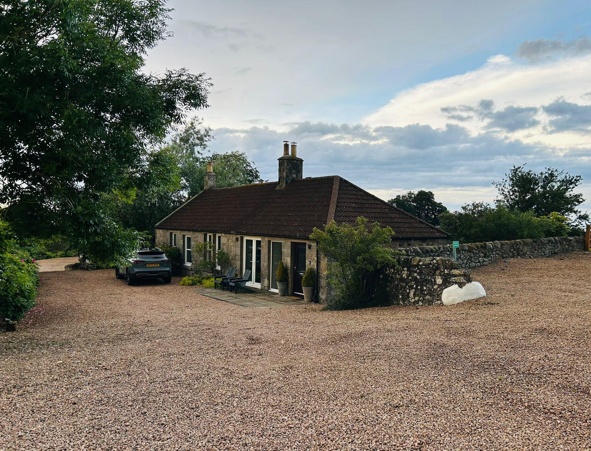 Exterior of cottage. 