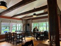 Breakfast room with view of gardens