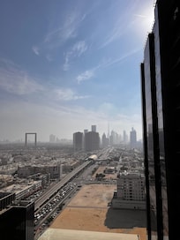 Vy från hotellet mot Burj Khalifa