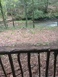 View from the porch. The river is that close.