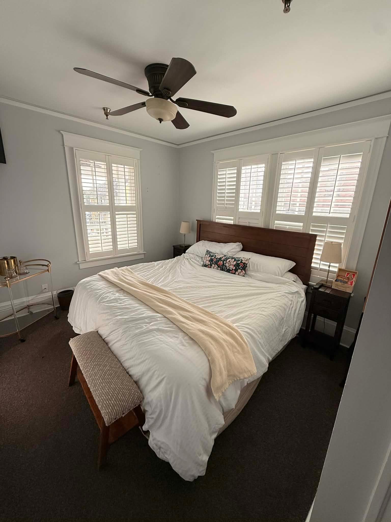 room picture we booked was not this color and had wood floors.  was told this was the remodeled version.