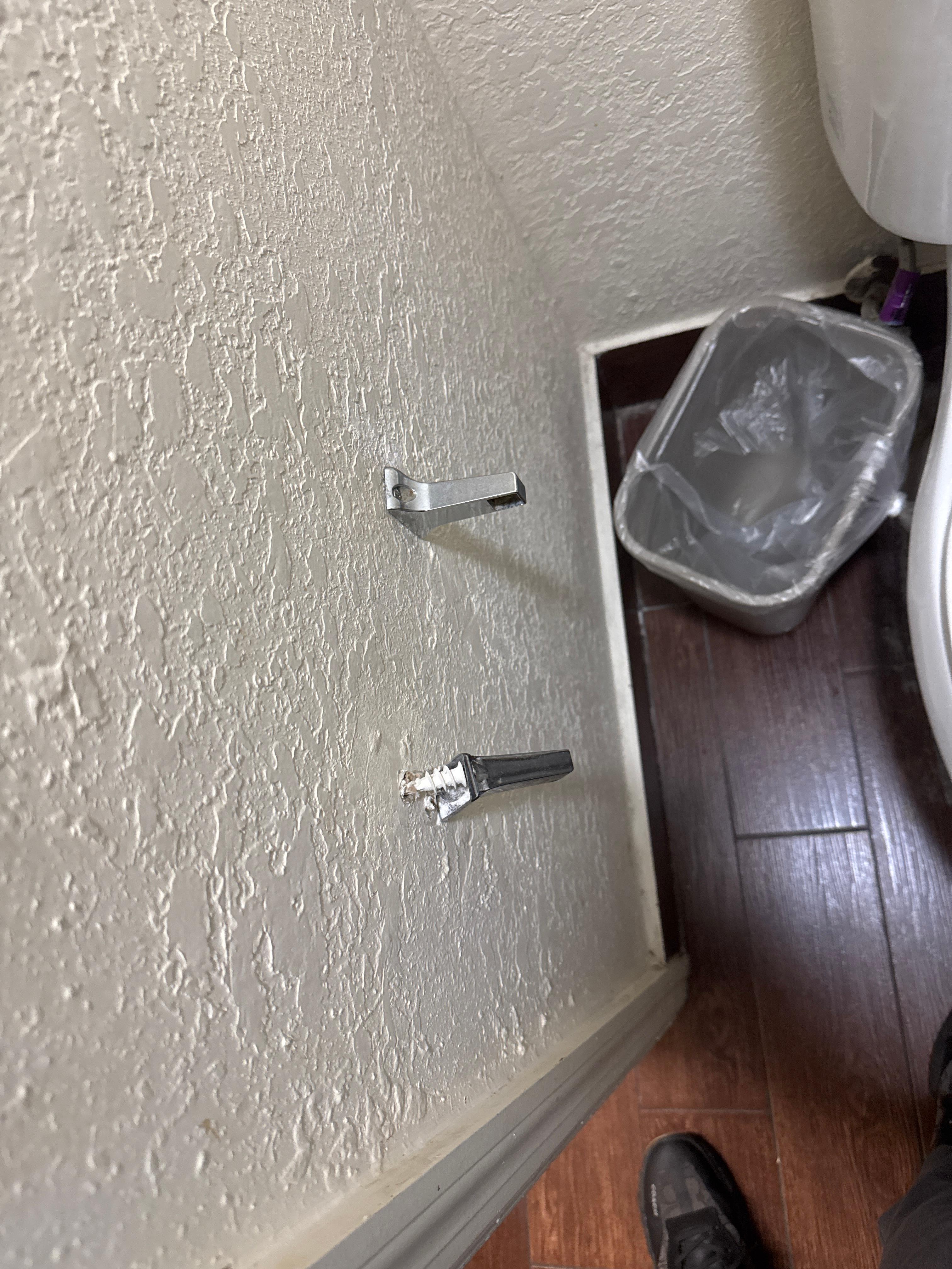 Toilet paper holder was damage 