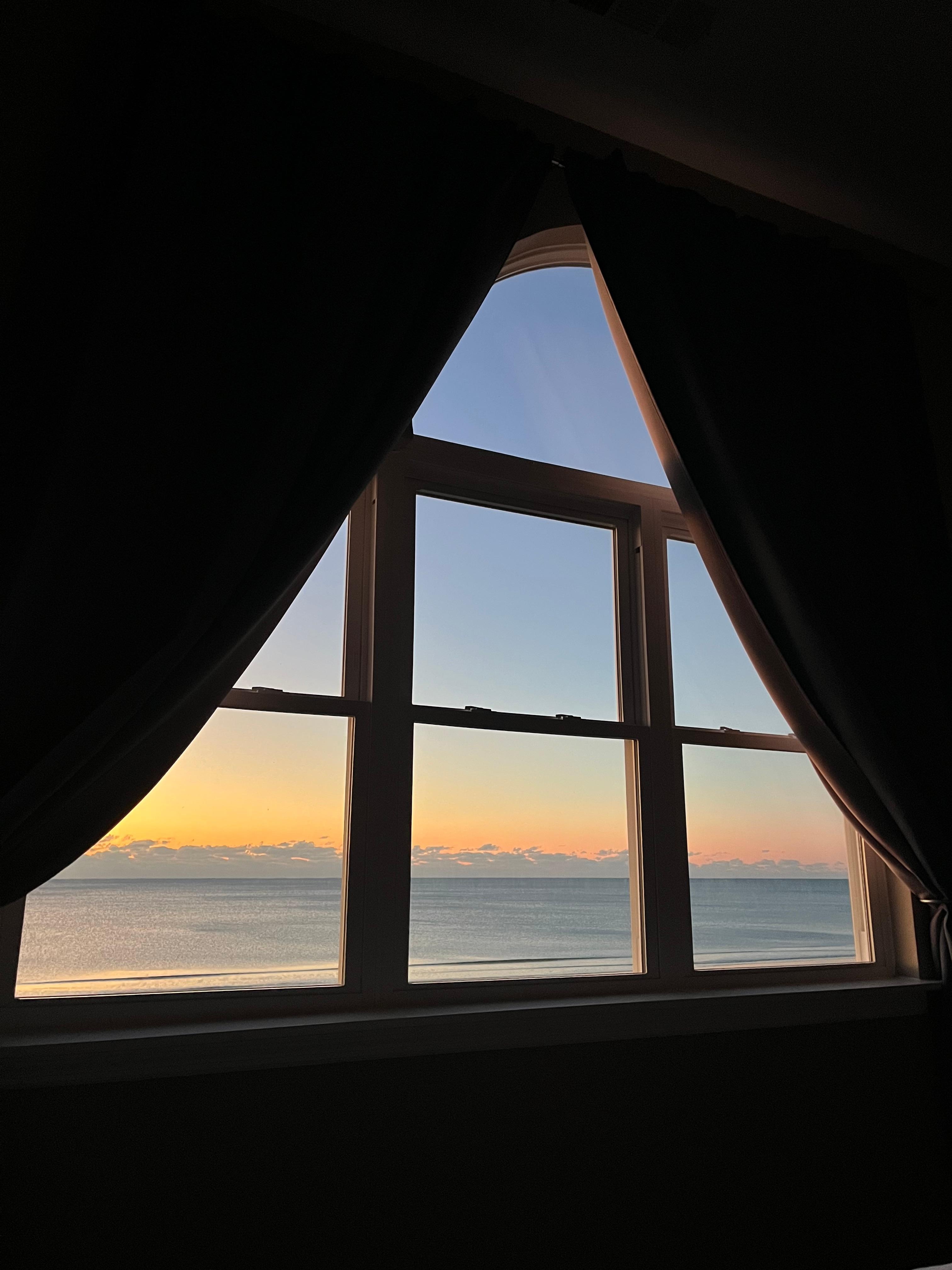 From the bed in the master