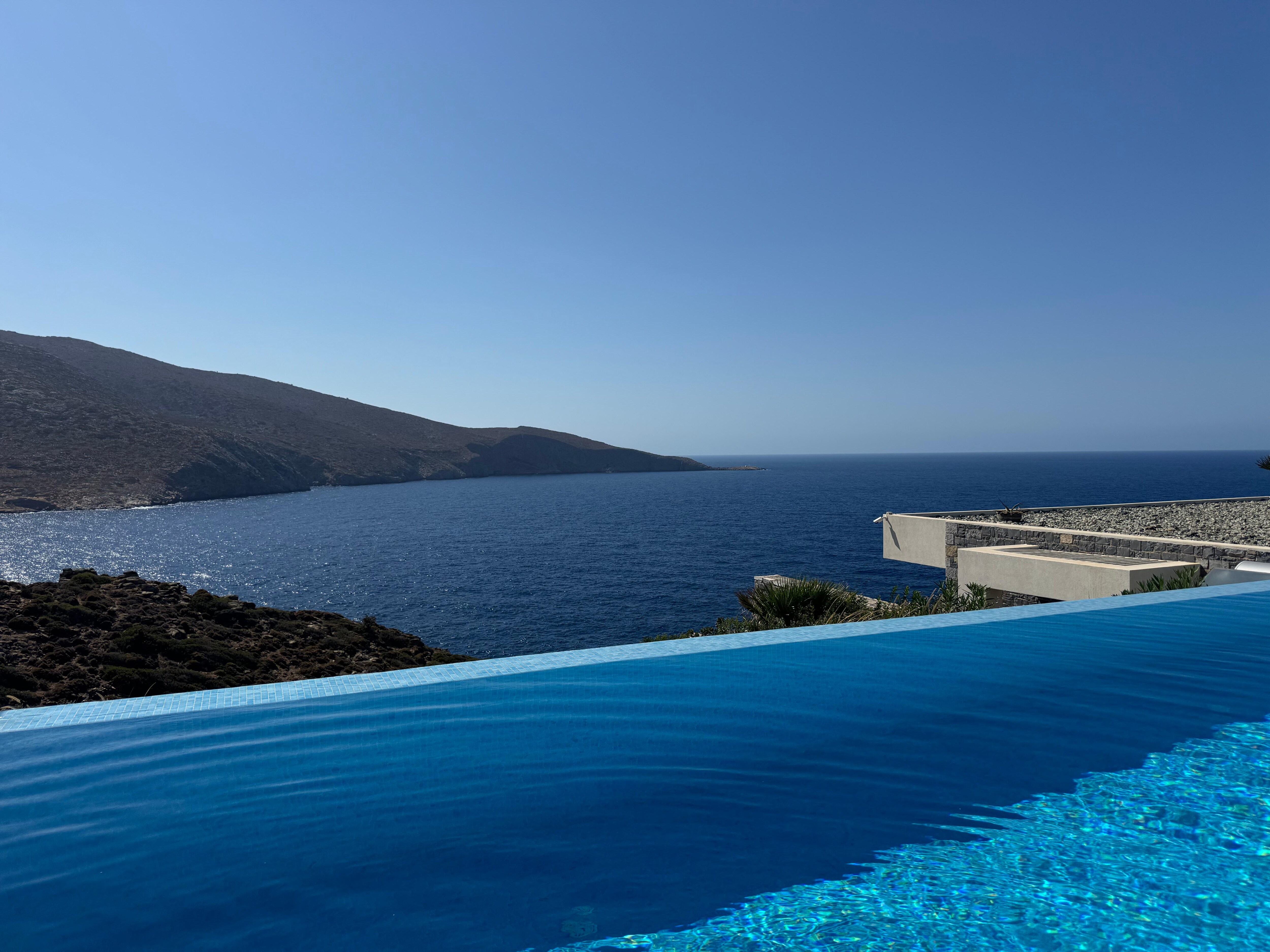 View from the villa’s infinity pool