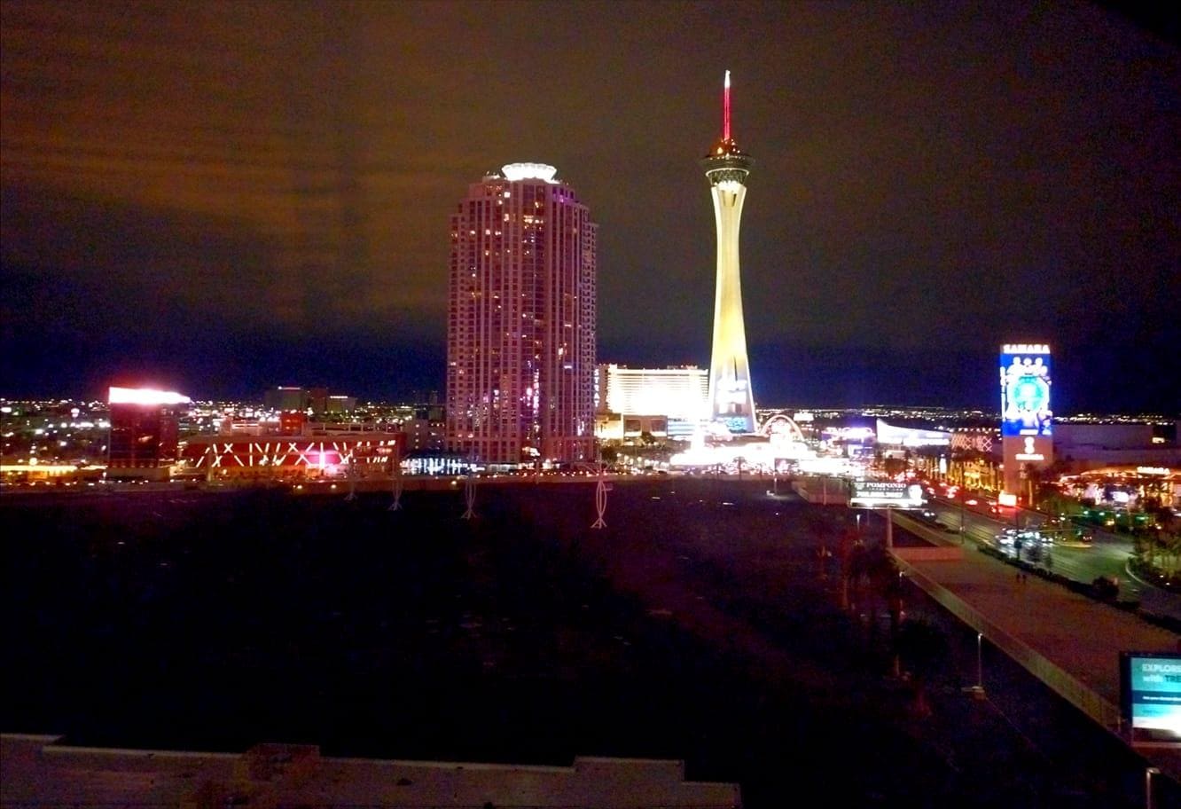 Night view from hotel room