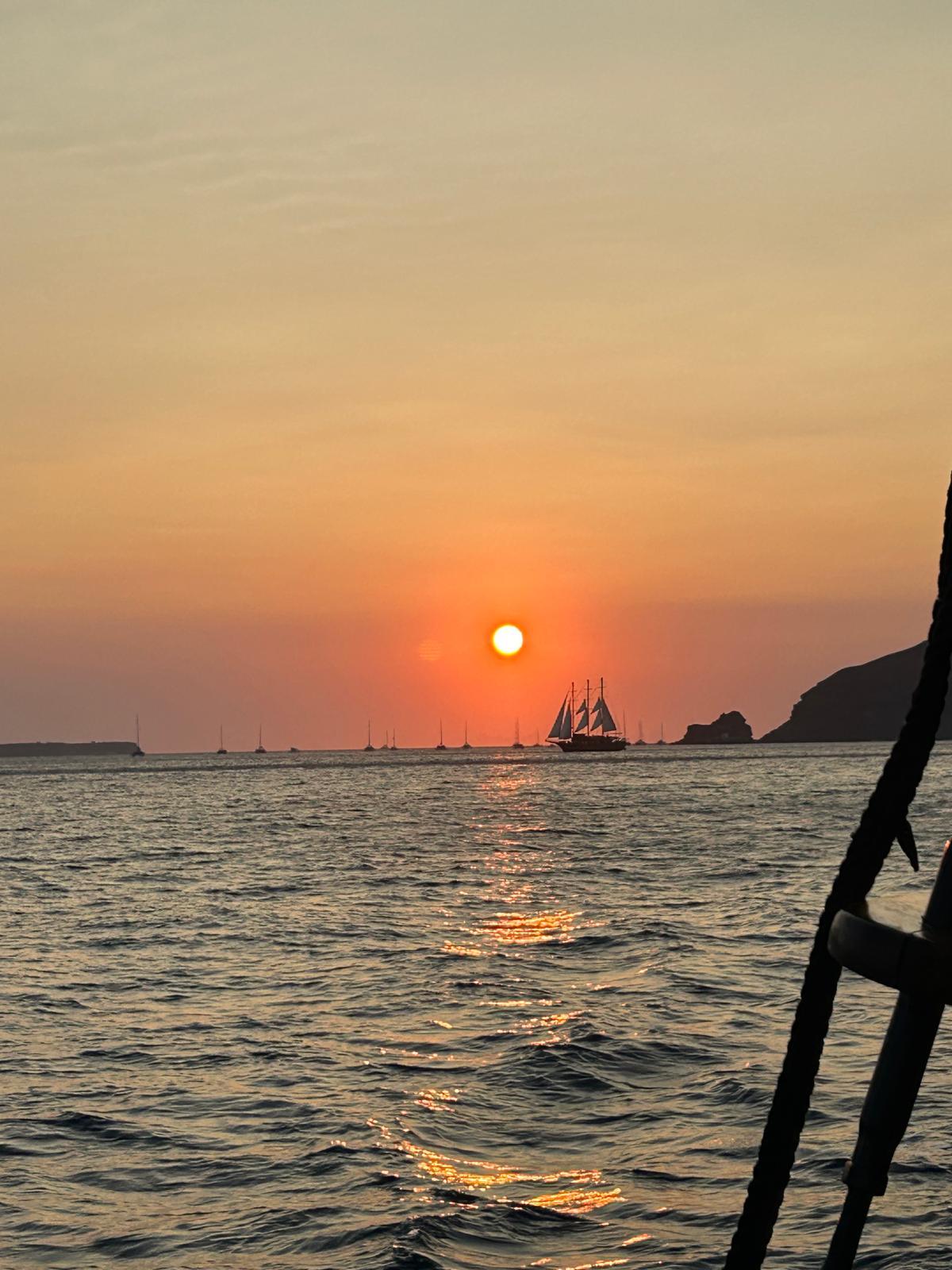 Sunset view from a boat trip.