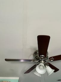 Water damage on ceiling