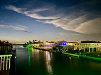 Taken from the upper deck of the home after sunset.