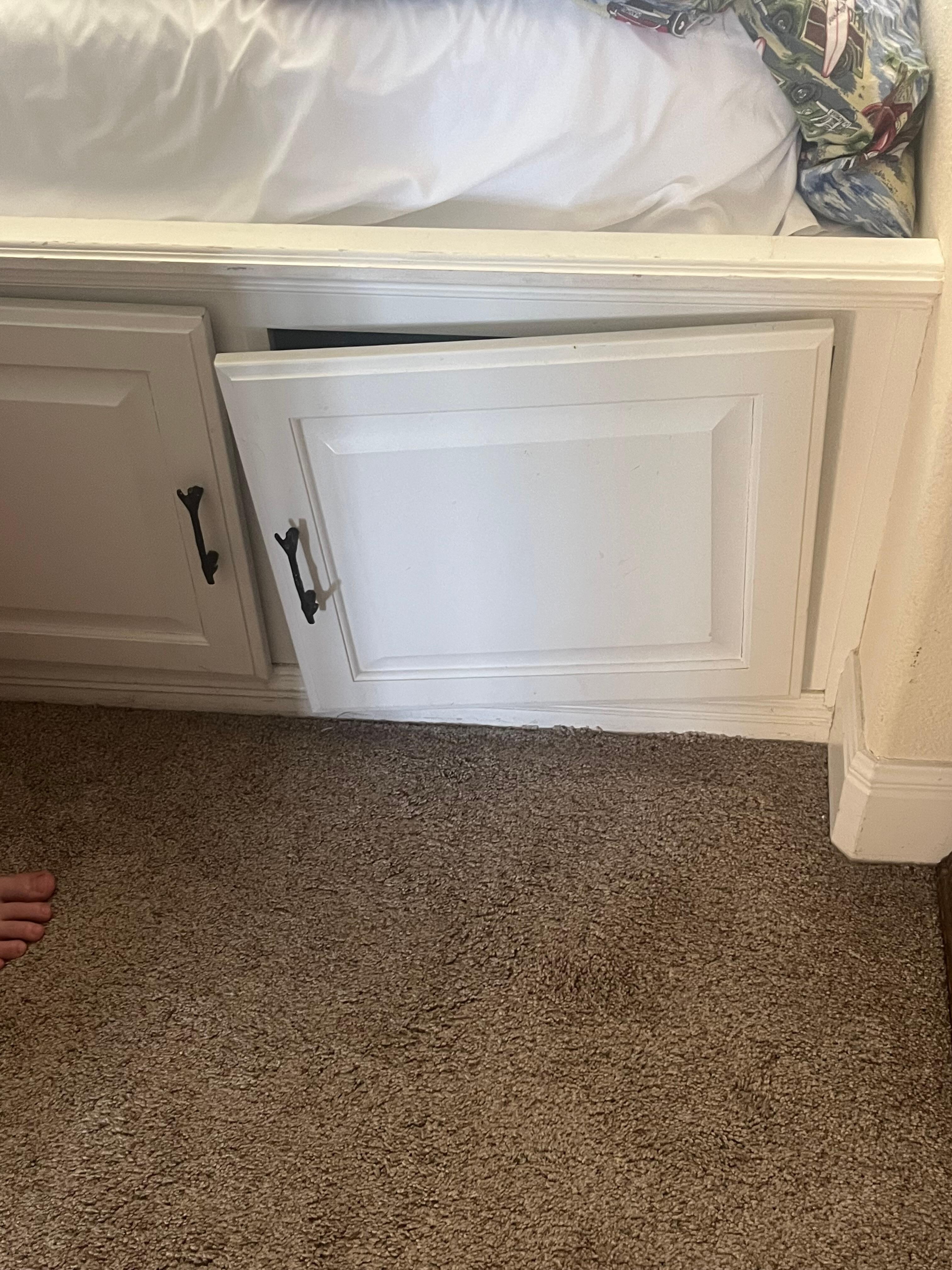 Broken bathroom cabinet 
