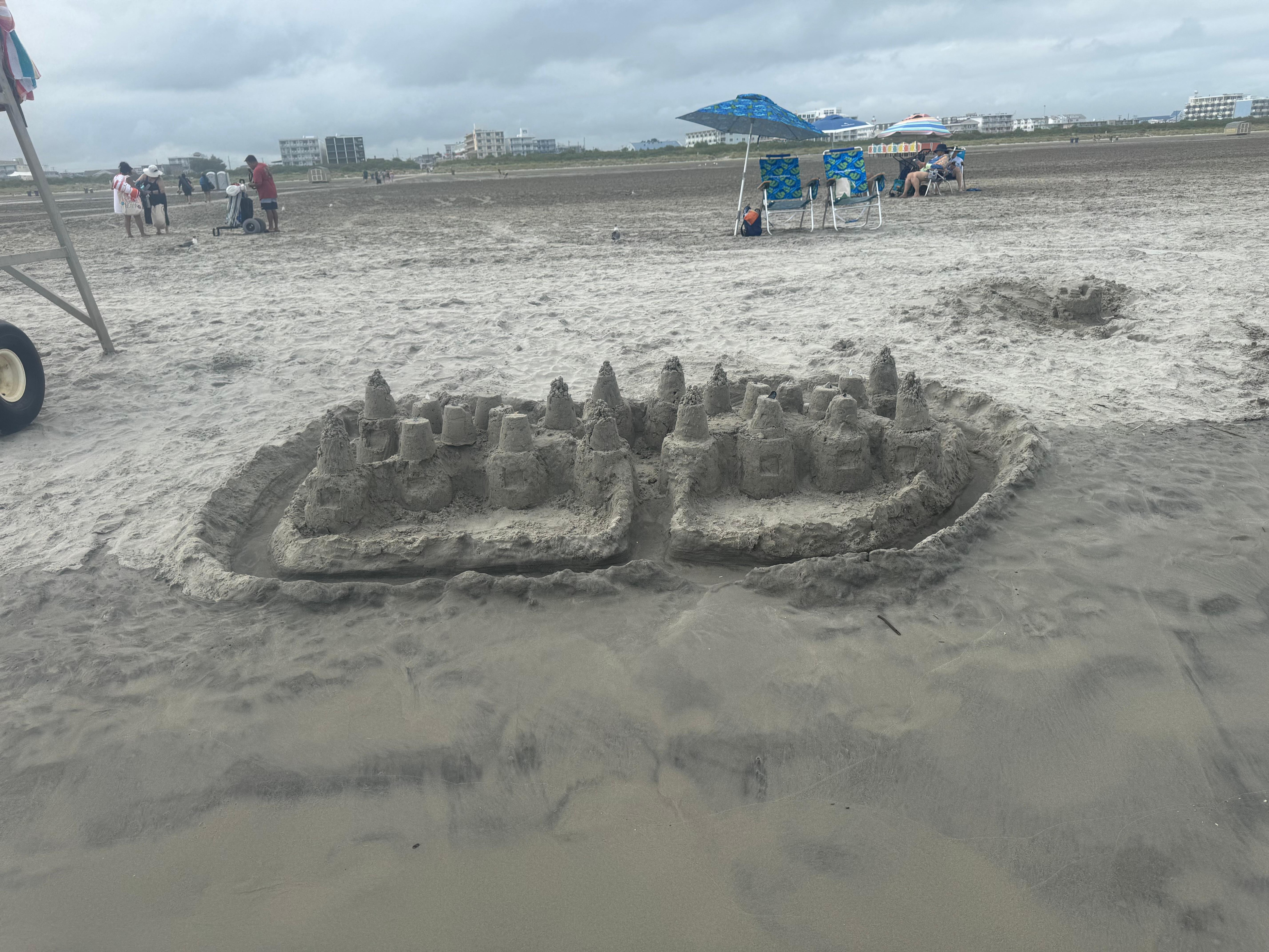 Sand castles on the beach....