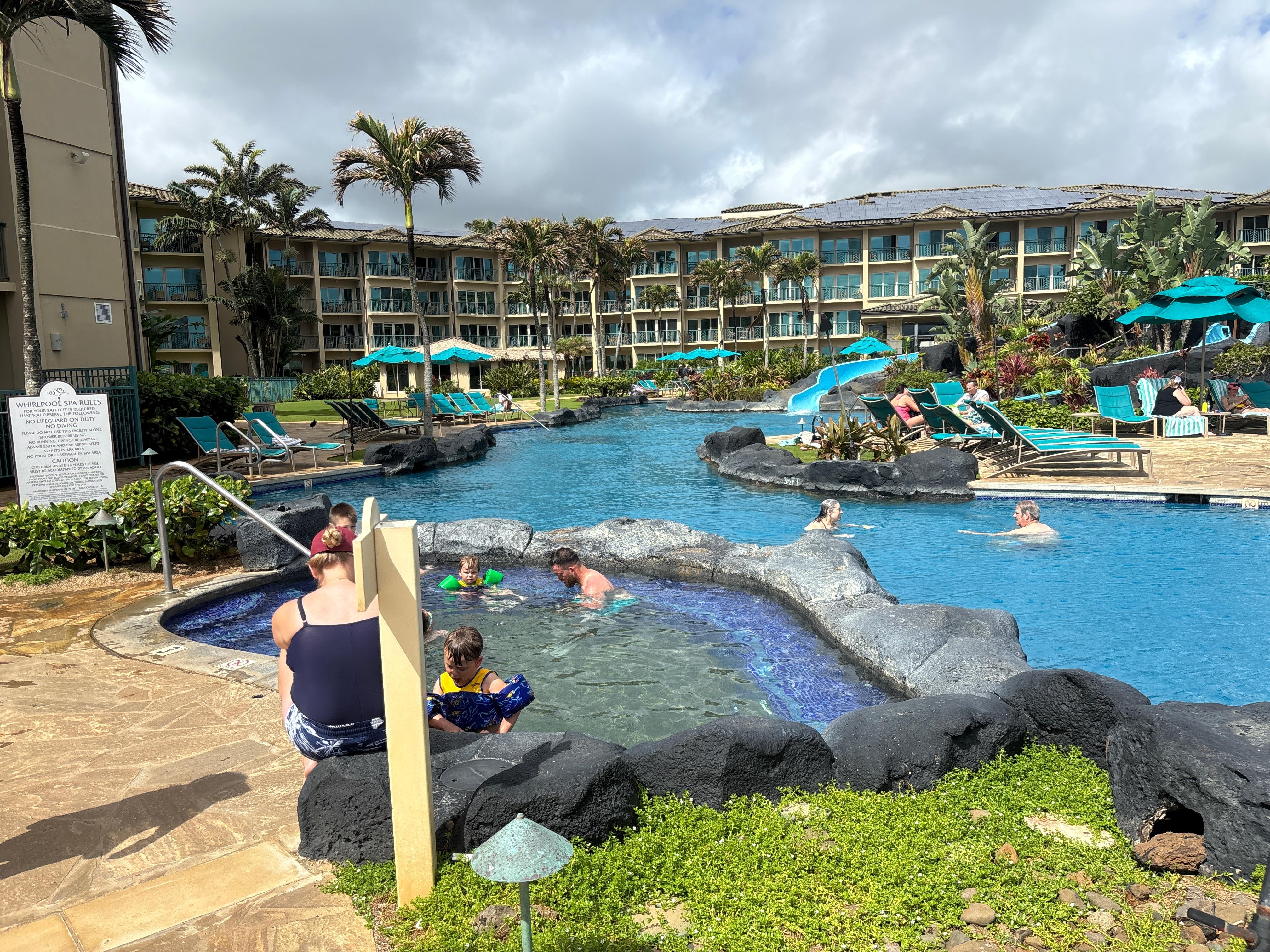 Pool area was not crowded at all. 