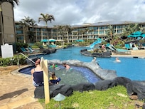 Pool area was not crowded at all.