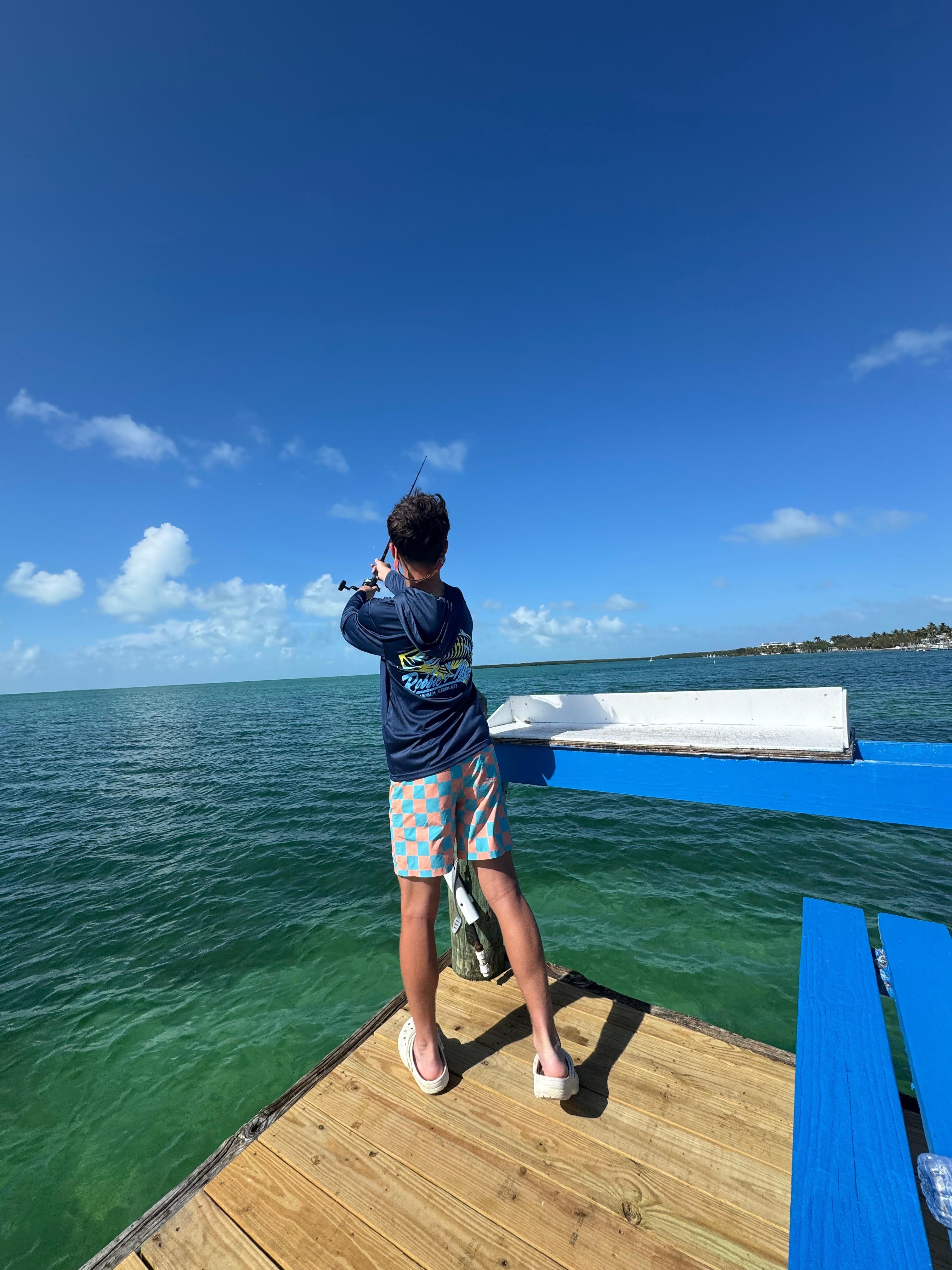 Fishing off the pier