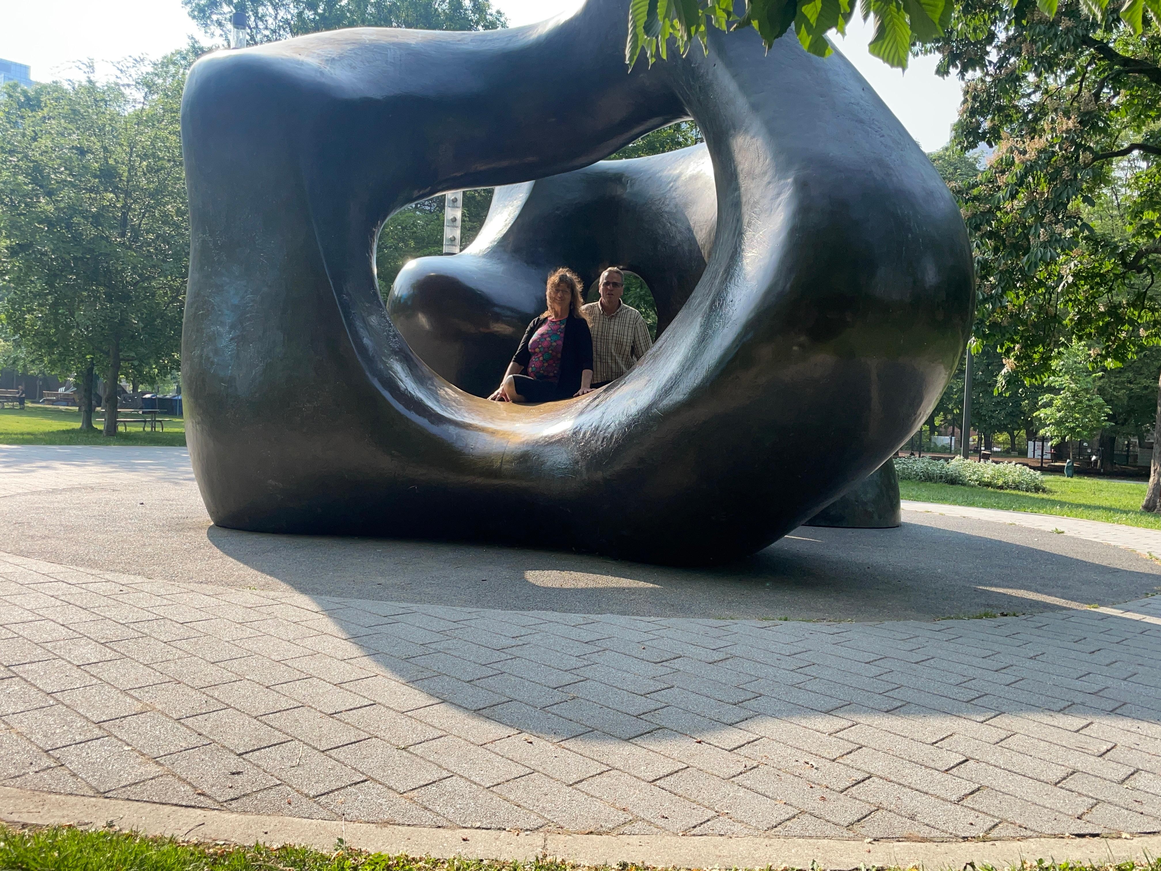 Henry Moore sculpture in the park behind the AGO