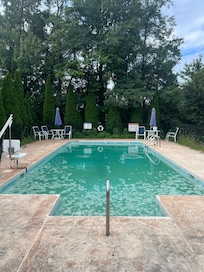 Pool was green with foam in it and dirty