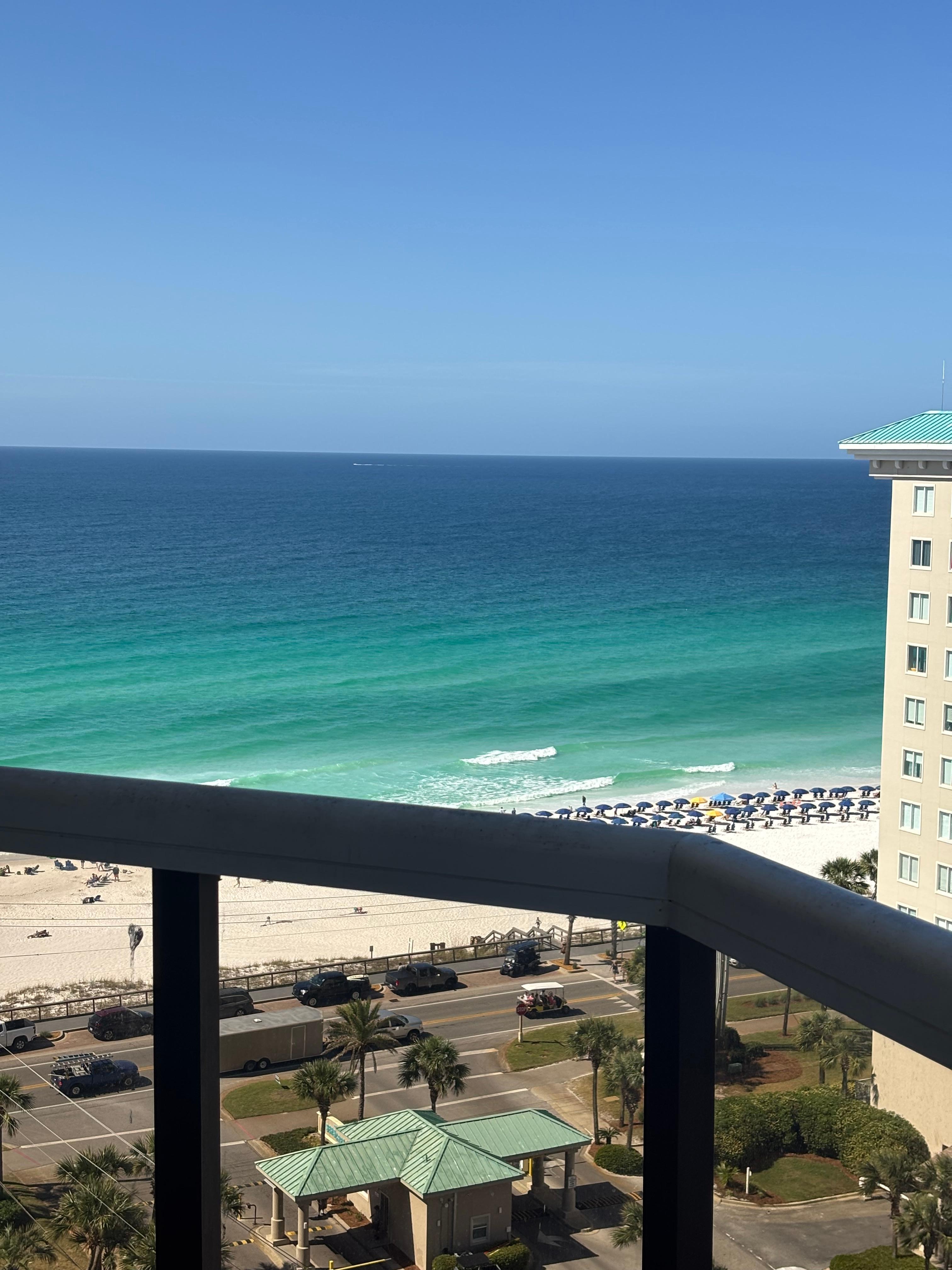View of the beach from the balcony, right outside of your bedroom door. 