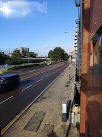 Tatt ut fra vinduet.