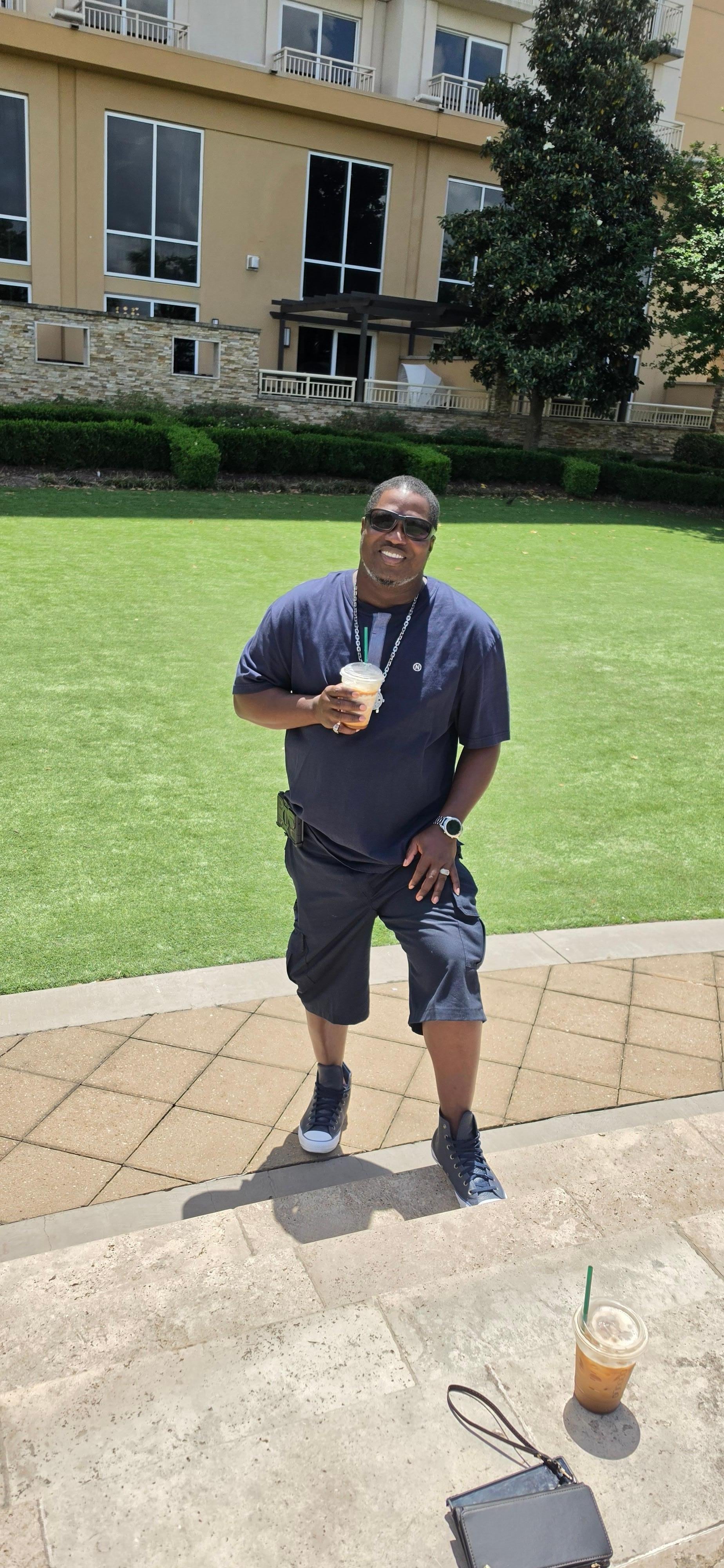 Outside by boardwalk area chillin