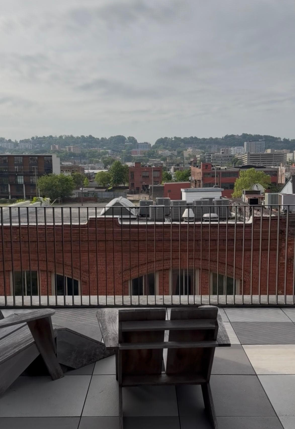 View from the rooftop terrace. 