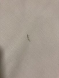 Black mark on bedsheet