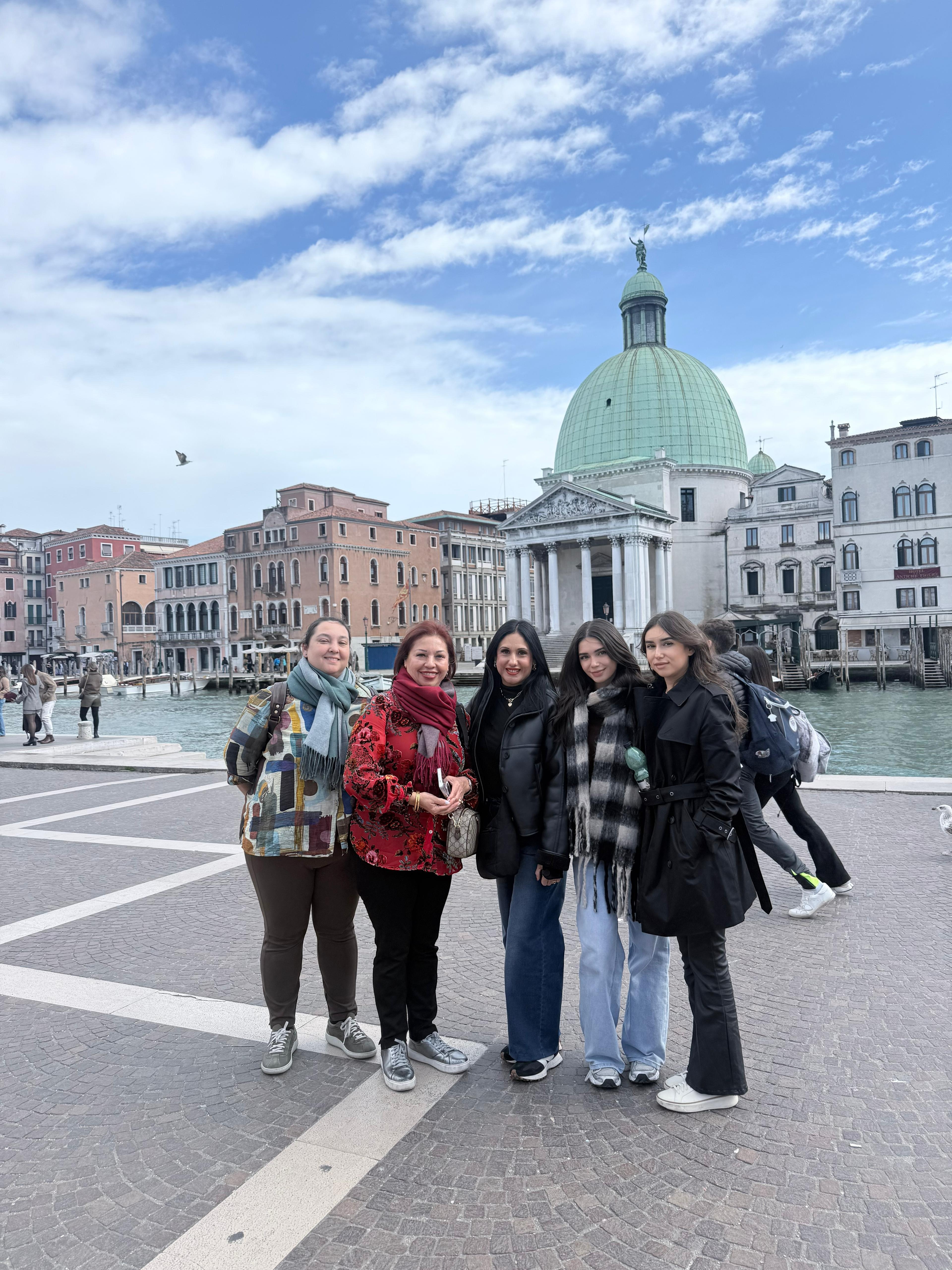 Outside train station