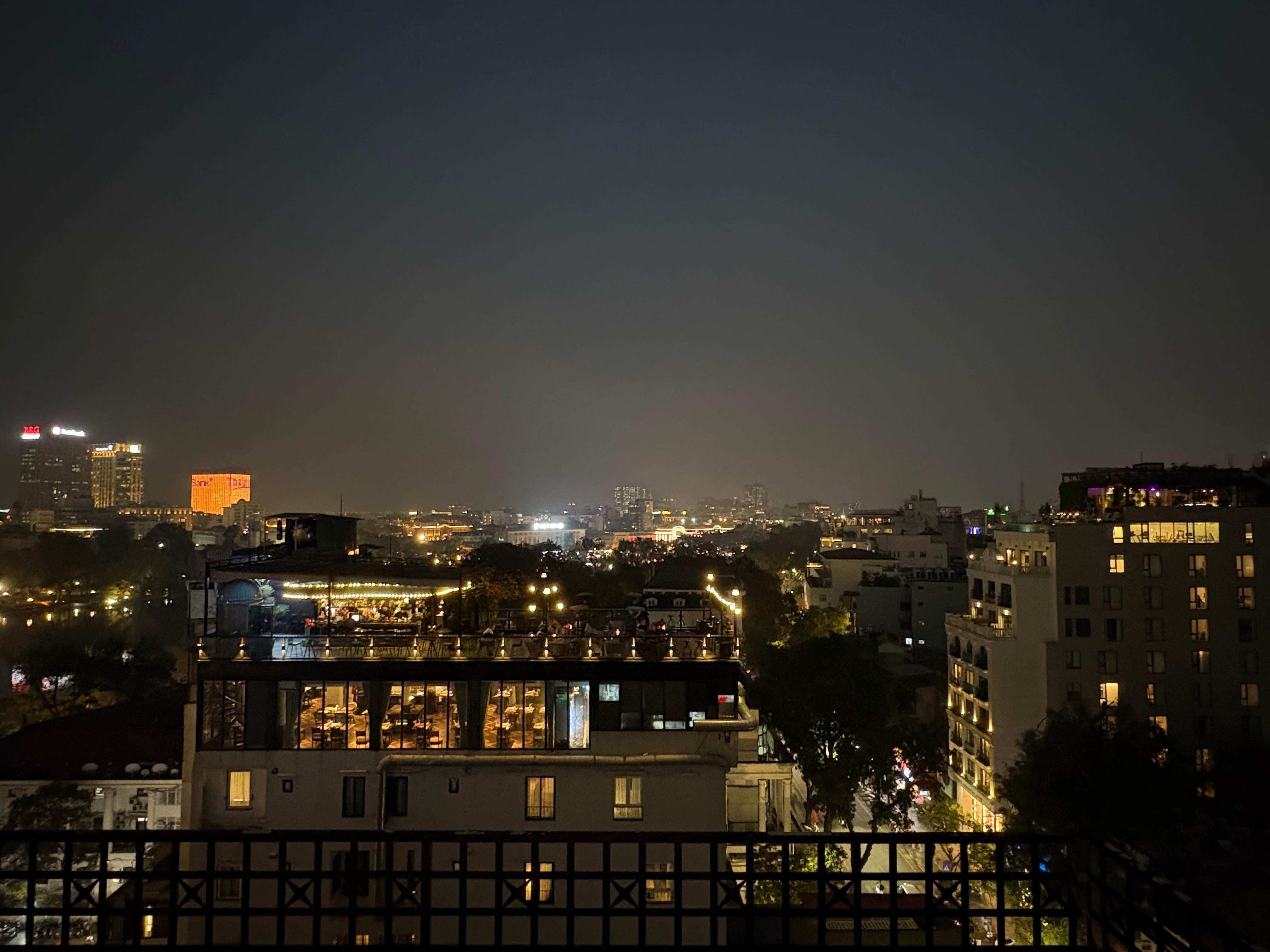 Hotel rooftop bar