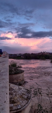 River from the Roman bridge 2 minutes away.