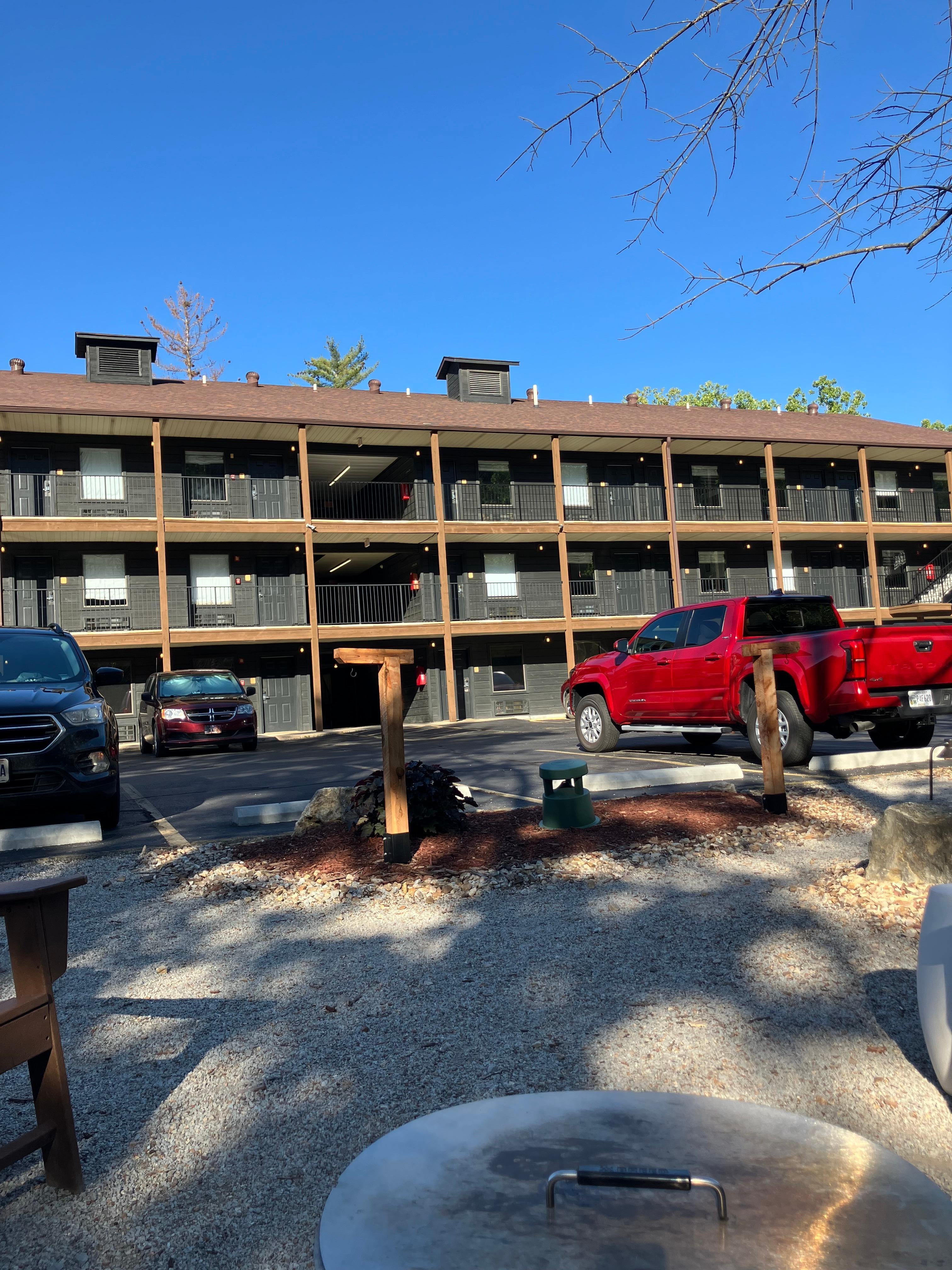 Back of motel