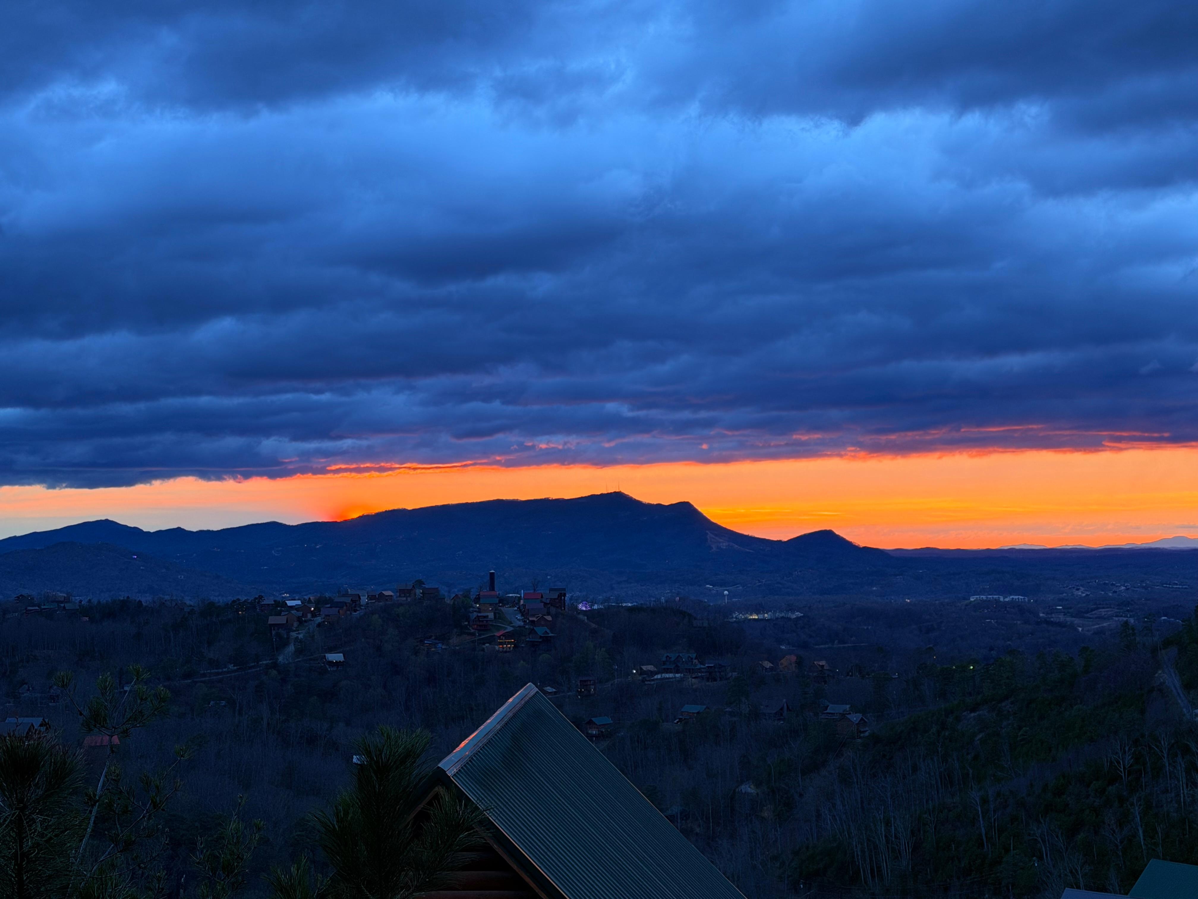 Beautiful sunset from the deck. 