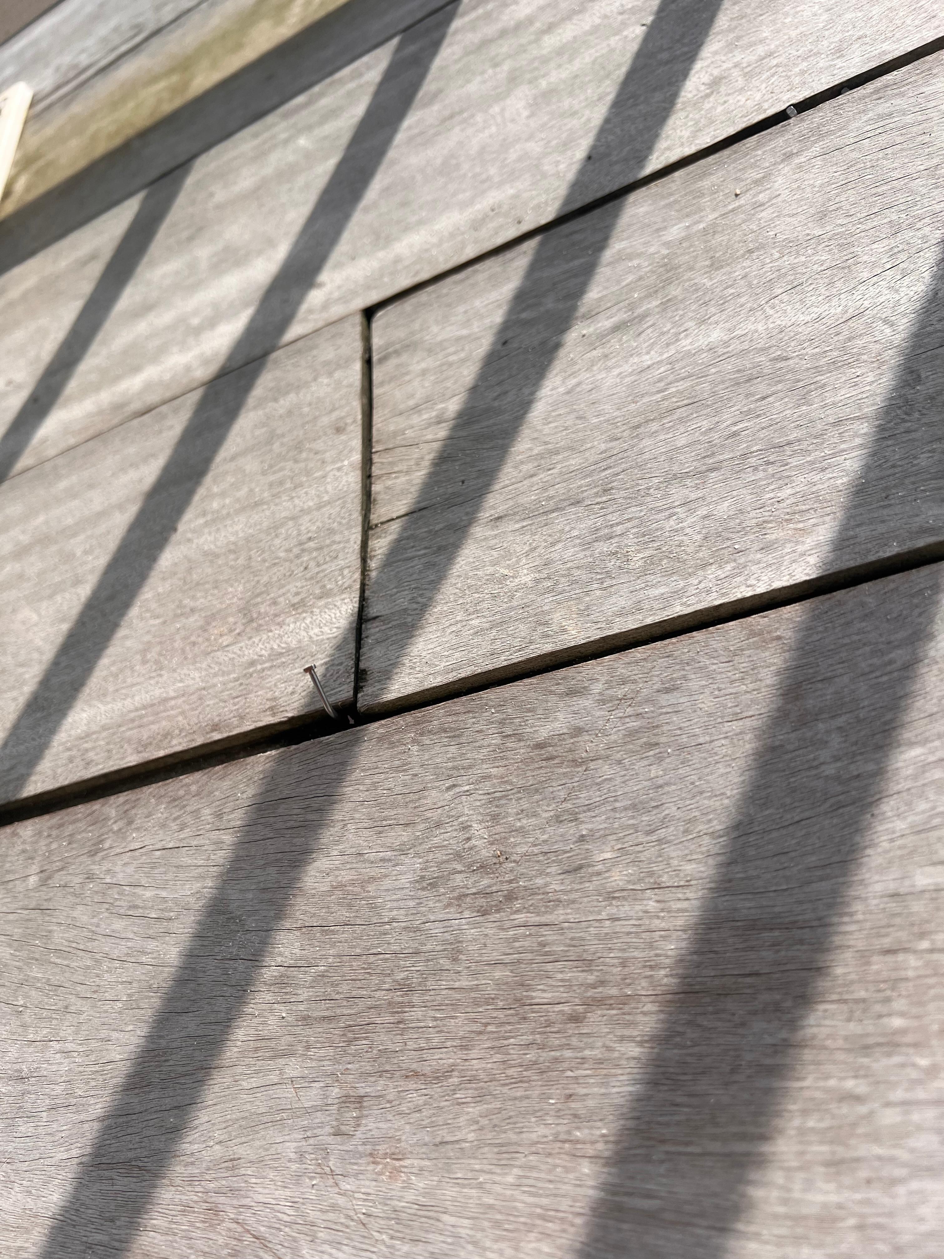 Nail sticking out of deck