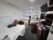 Room with no windows, no ventilation and mold smell presence.