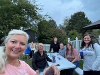 Relaxing after a busy day of learning!