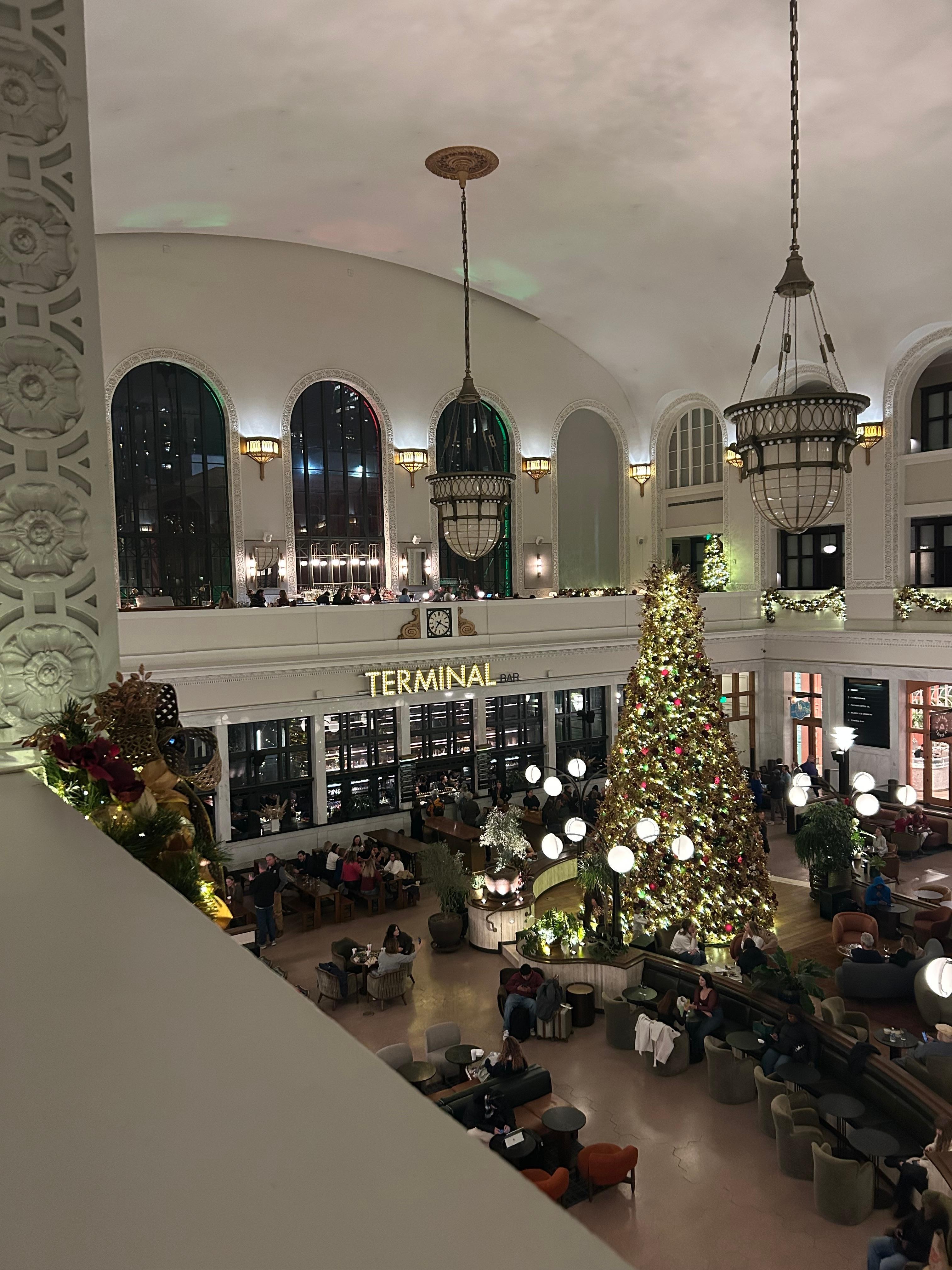 Overlooking the Denver Union Station lobby