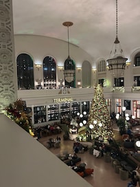 Overlooking the Denver Union Station lobby