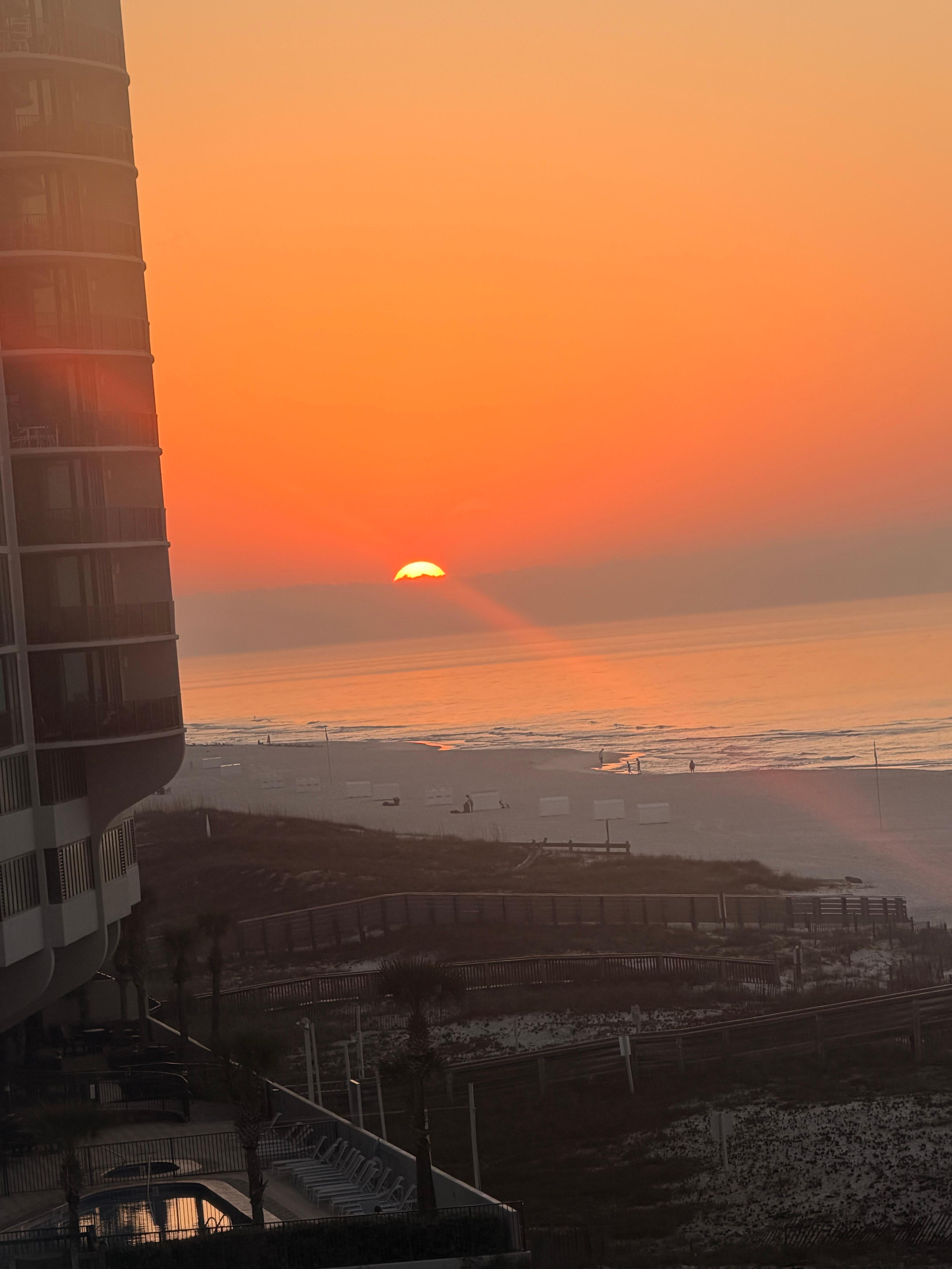 Sunrise from the balcony