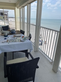 Board games on the balcony