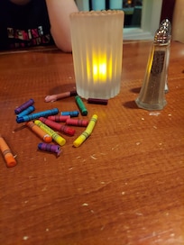 This is the crayons they gave us to draw with