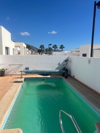 Pool on arrival was green due to contamination