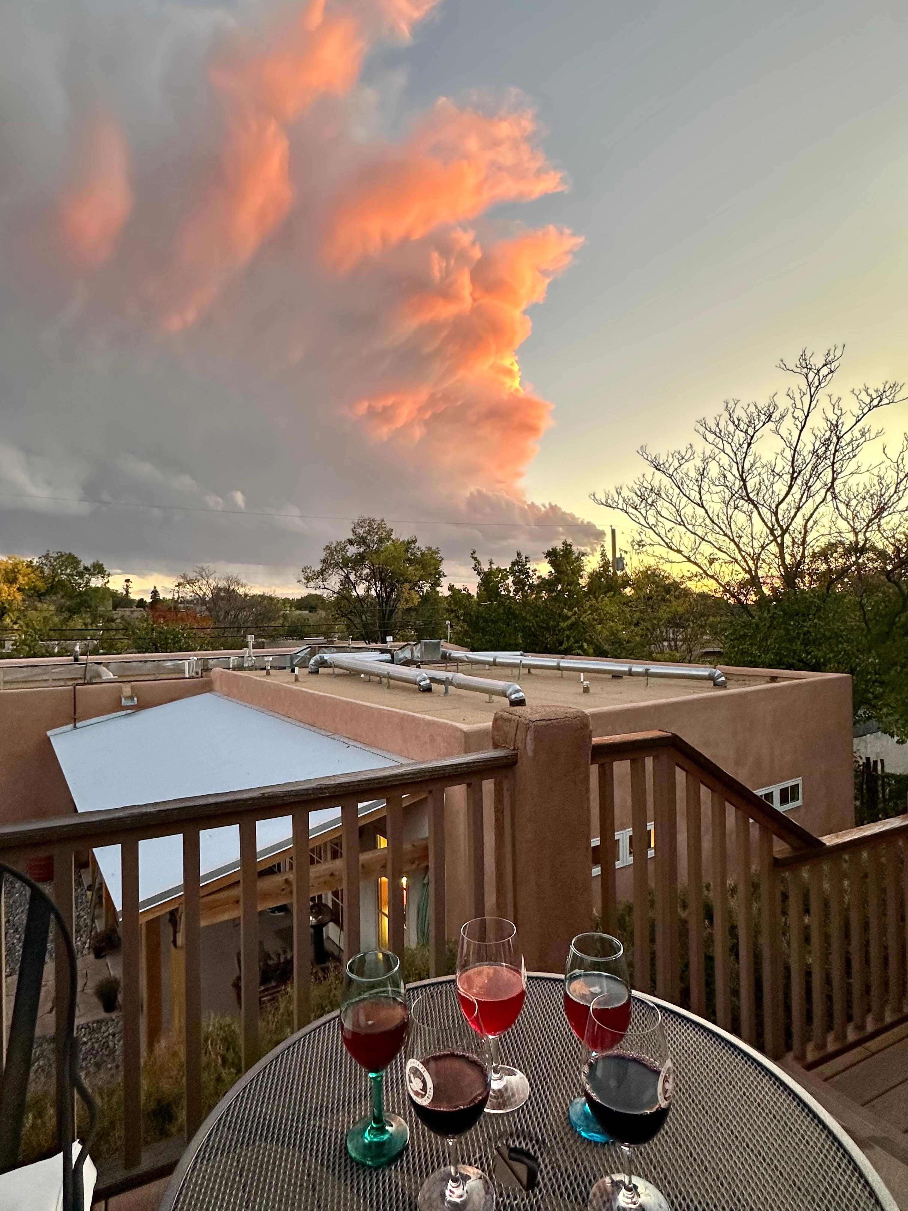 Awesome sunset views from the top balcony 