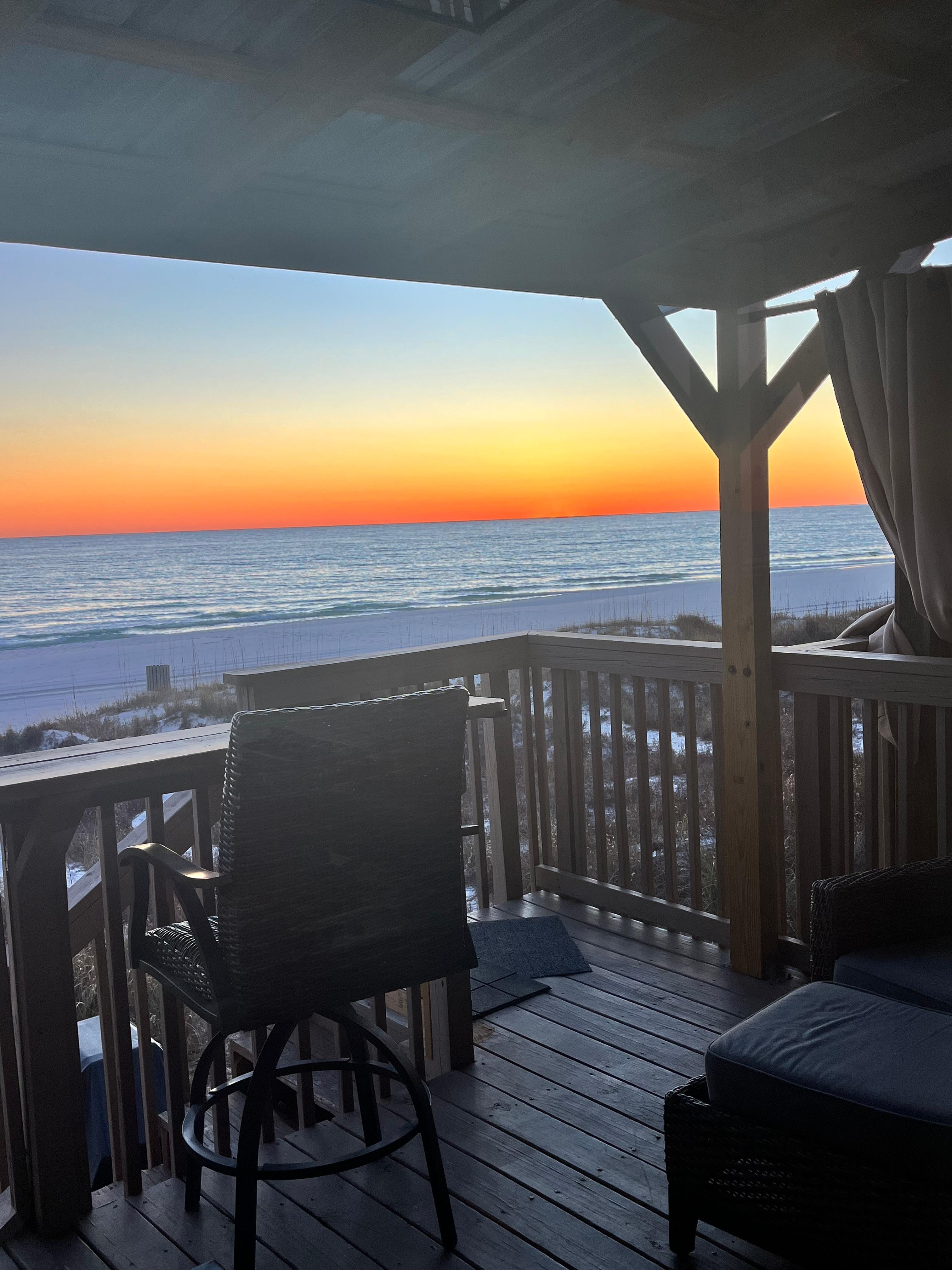 Sunset view from the townhouse