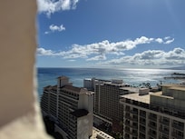 The view from the rooftop pool