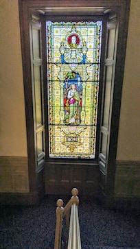 Beautiful stained glass throughout