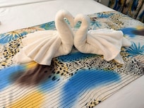 On my bed to greet me